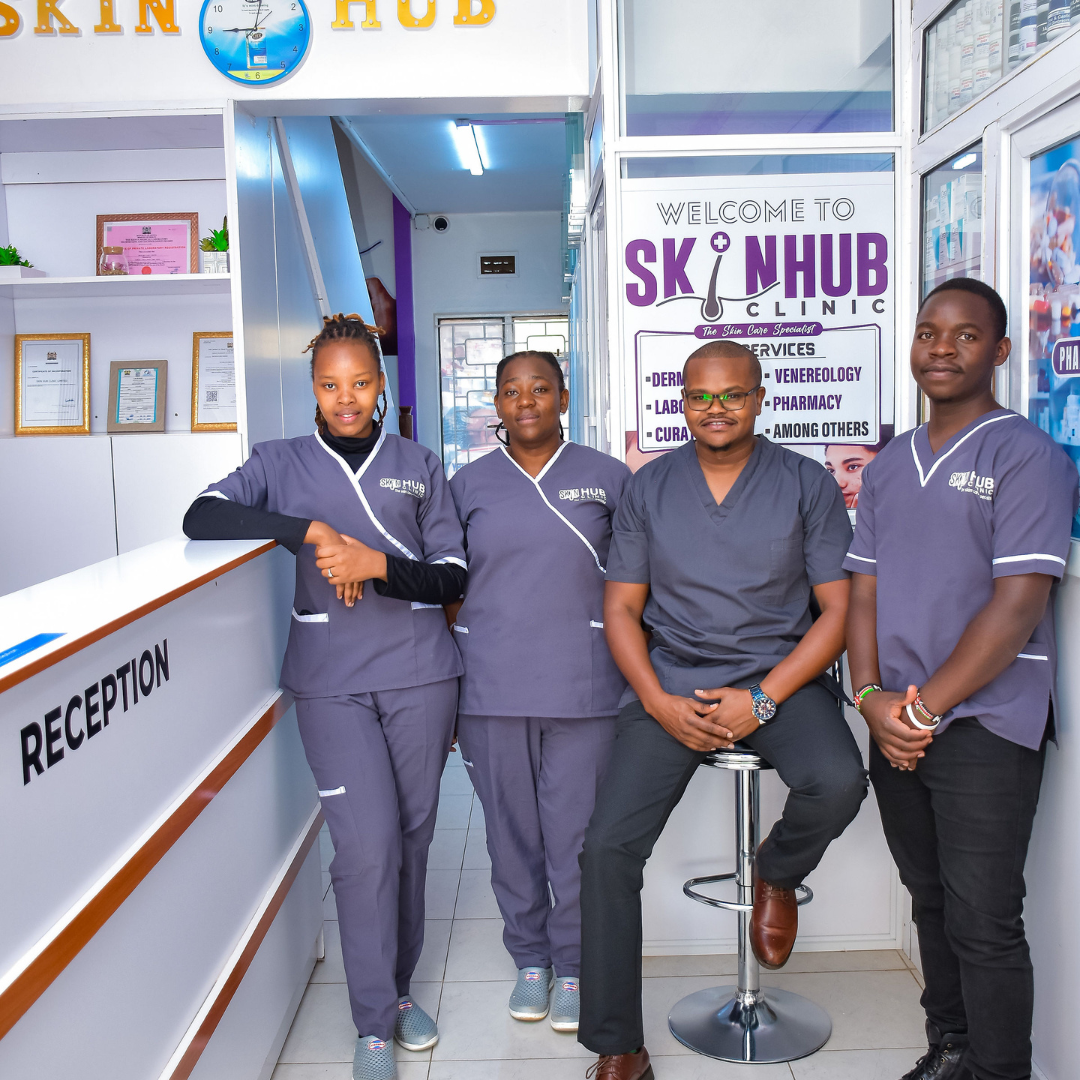 The Skinhub Clinic team at the Nyeri reception